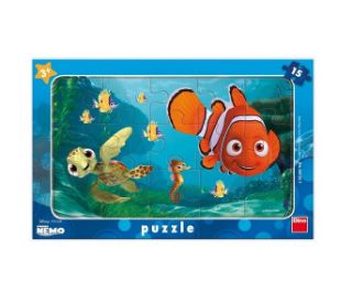 Obrázek z Puzzle deskové klaun očkatý a želva 15 dílků 